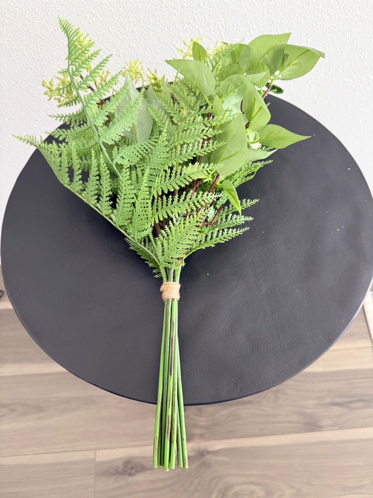 Pottery Barn Faux Wild Floral Bundle, 20″ Greenery With White Blossoms, New