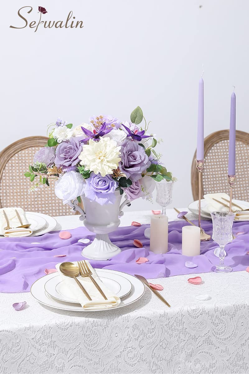 Artificial Flowers Combo Blue Fake Flowers for Wedding Home Decor