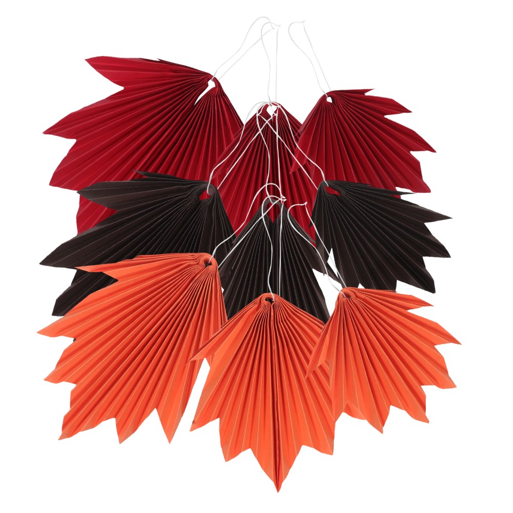 9 Pcs Autumn Decorative Hanging Decorations Leaves Maple Leaf Wall Art