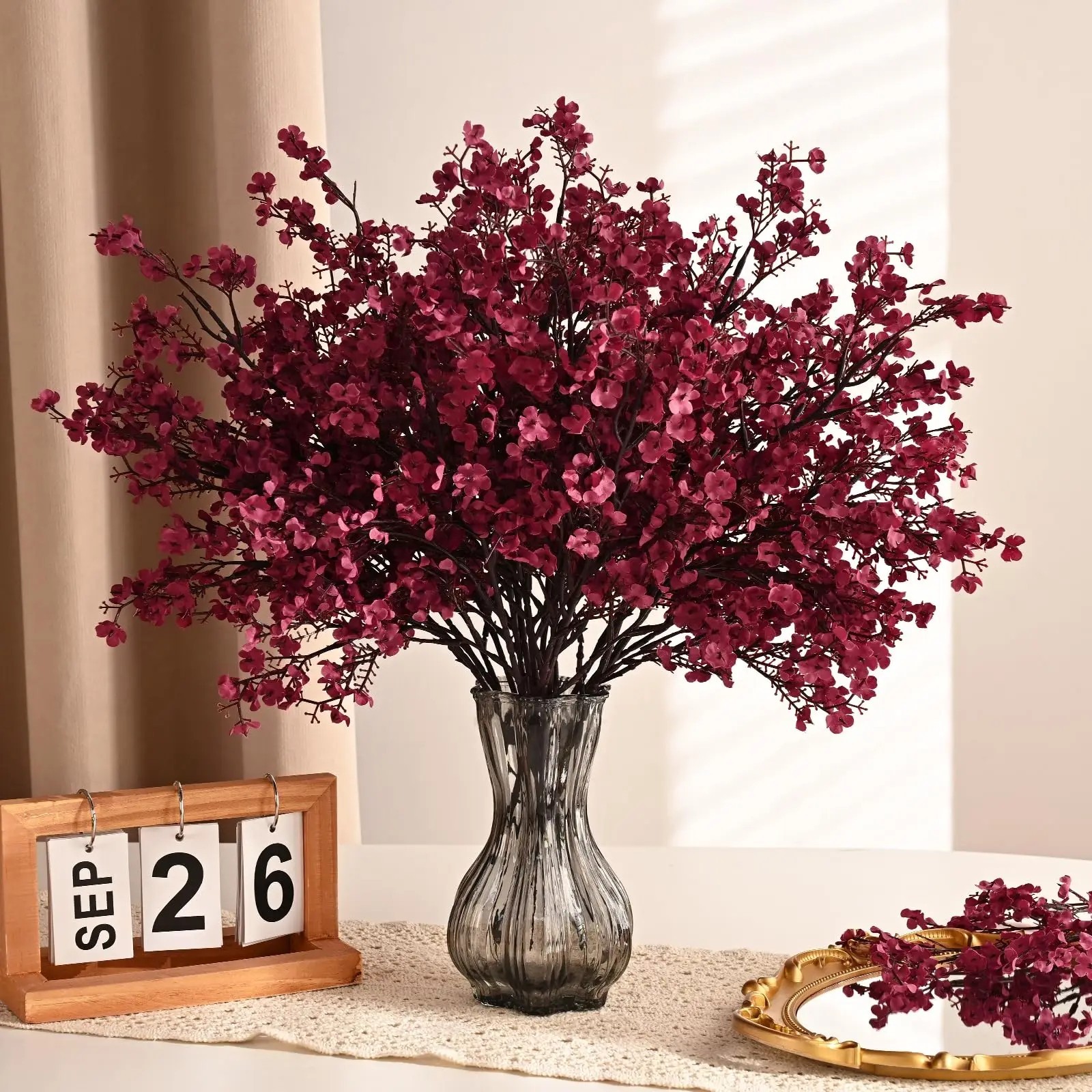 3/5Pcs Artificial Baby Breath Flowers Faux Gypsophila Wedding Home Decor