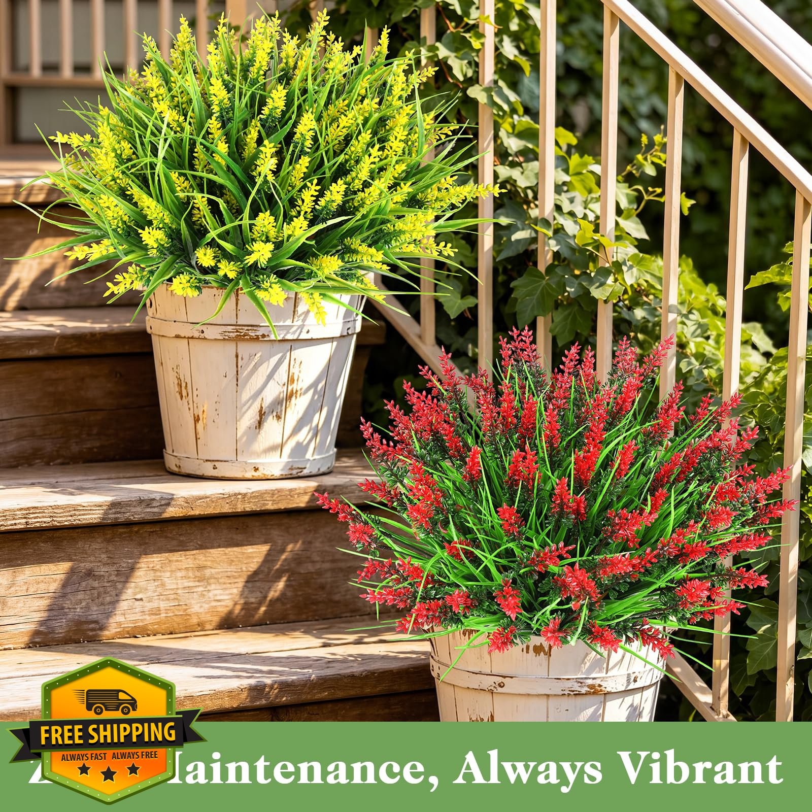BeeAngel Yellow 16 Bundles Outdoor Monkey Grass