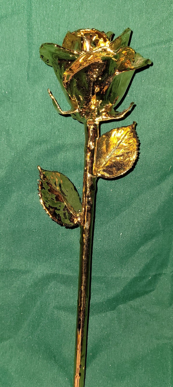 REAL 24K GOLD ROSE, Genuine One Of A Kind Rose Hand Dipped In 24K Gold In Box