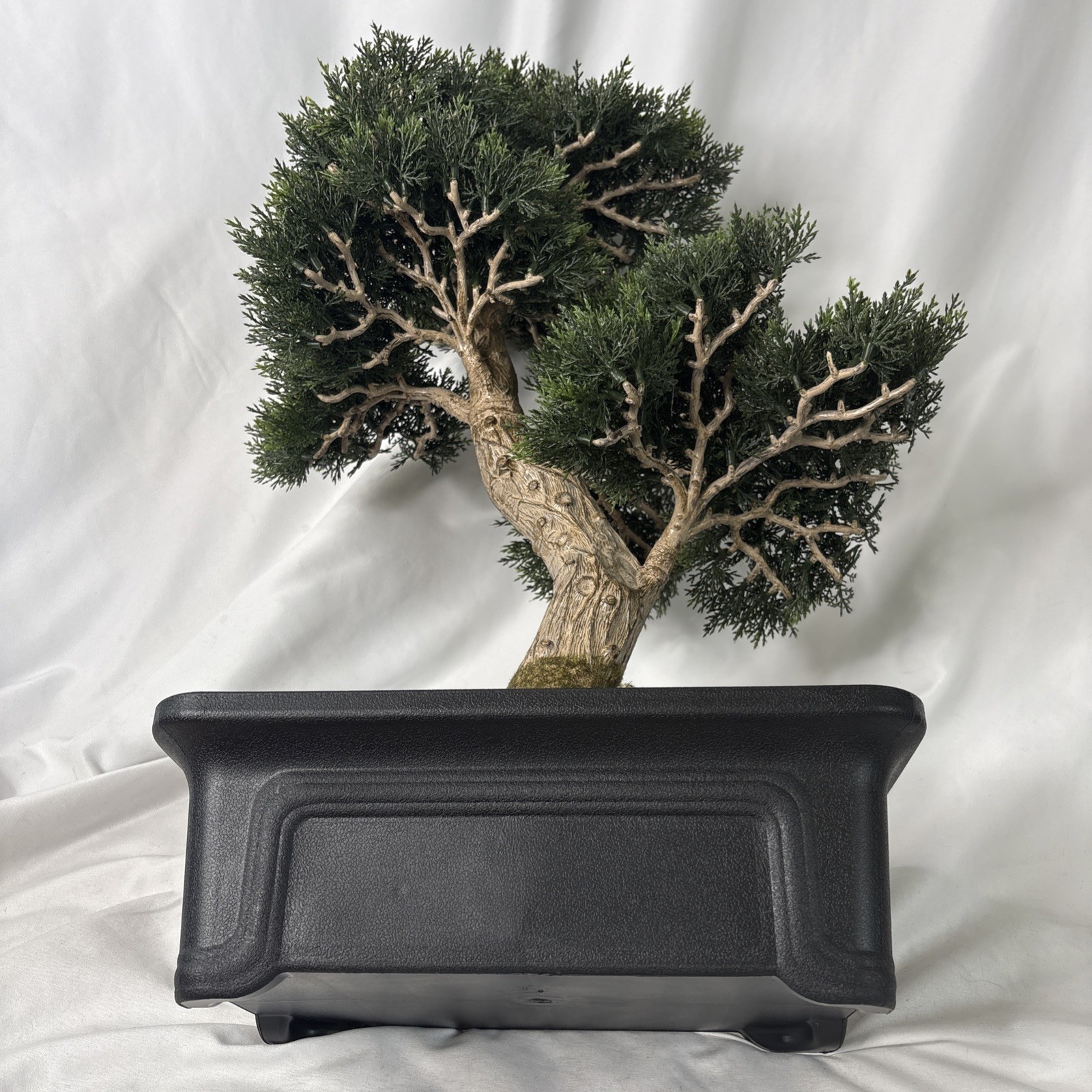 24” Nearly Natural Cedar Bonsai Tree Artificial Silk Plant Indoor Outdoor Zen