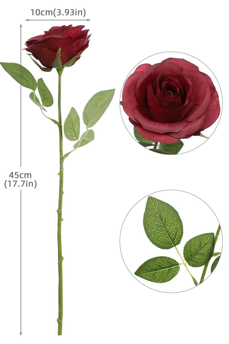 Artificial Rose Flower Artificial Flowers Flower With Long Stem Silk Roses Bouqu