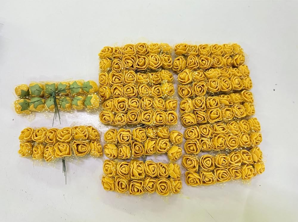 144pcs Mini Artificial Rose Flower Heads and Soft Stem,25mm PE Tiny Rose add …