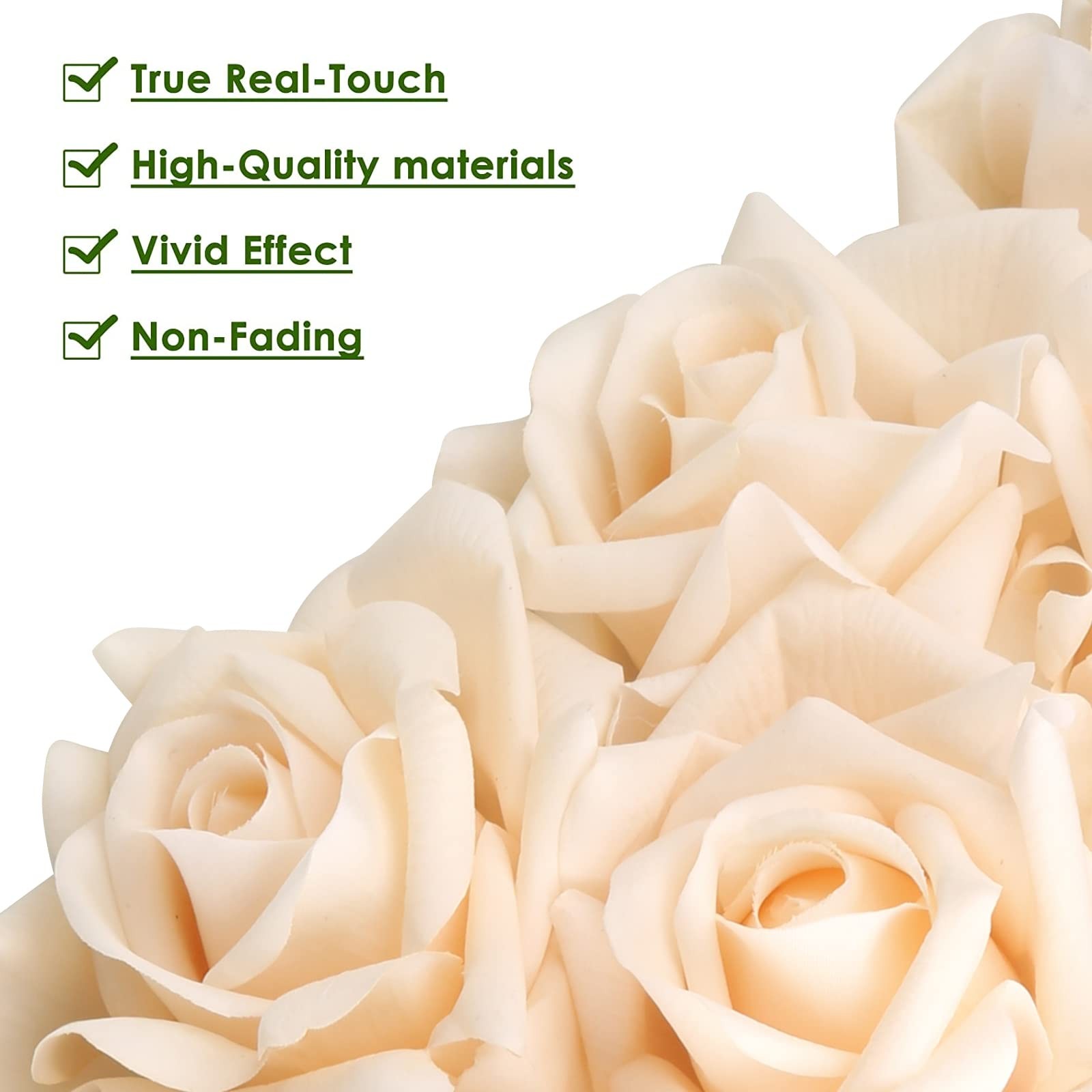 7 PCS Artificial Faux Silk Roses Real Touch Fake Flowers Wedding Table Decor
