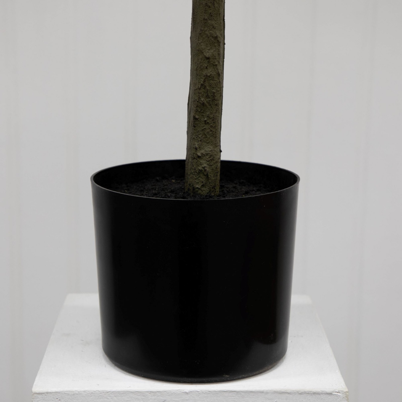70″ Artificial Indoor Fiddle Leaf Fig Tree in Black Pot