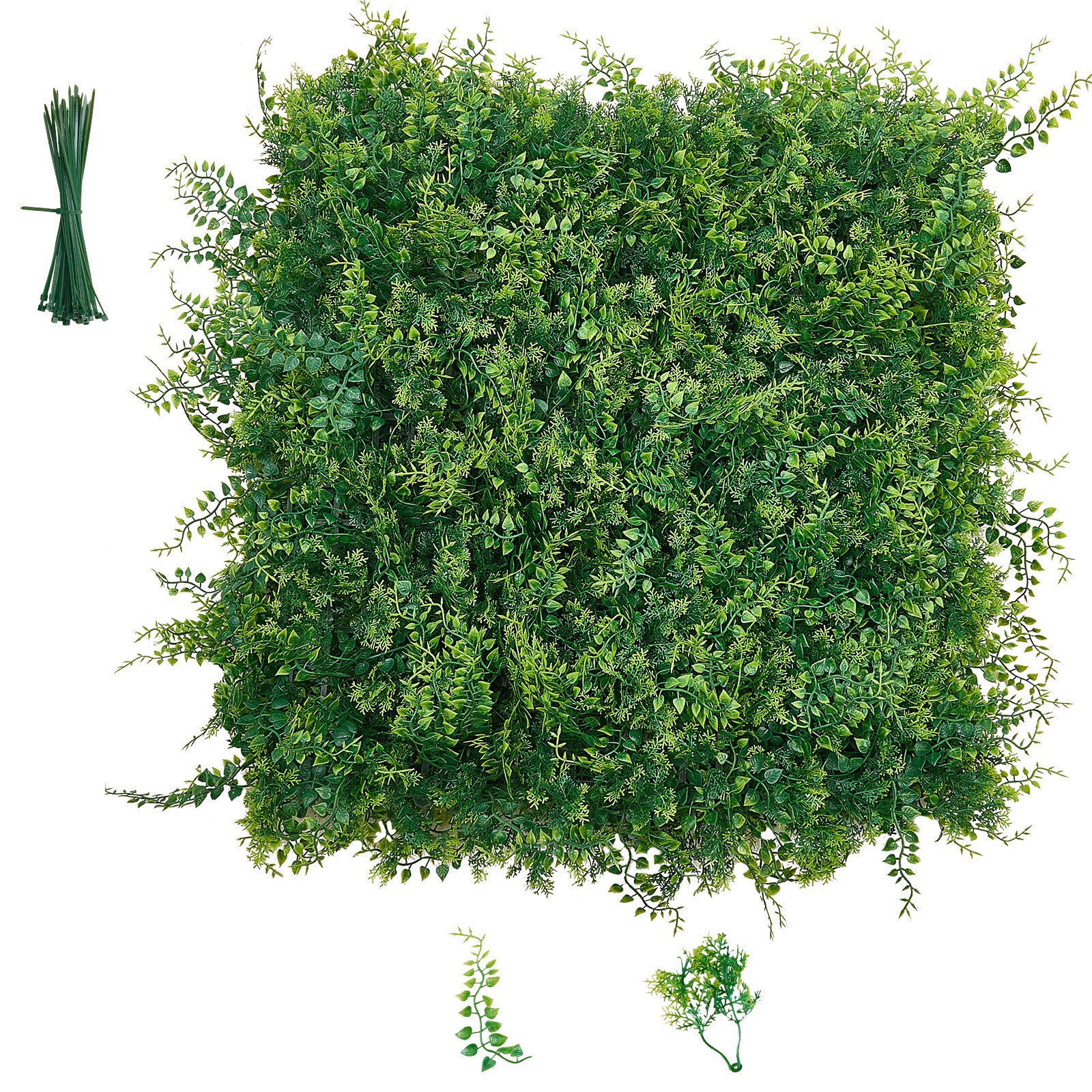 Uimoso Artificial Plant Wall Panels 12PCS 20 x 20 in Faux Boxwood for Greenery