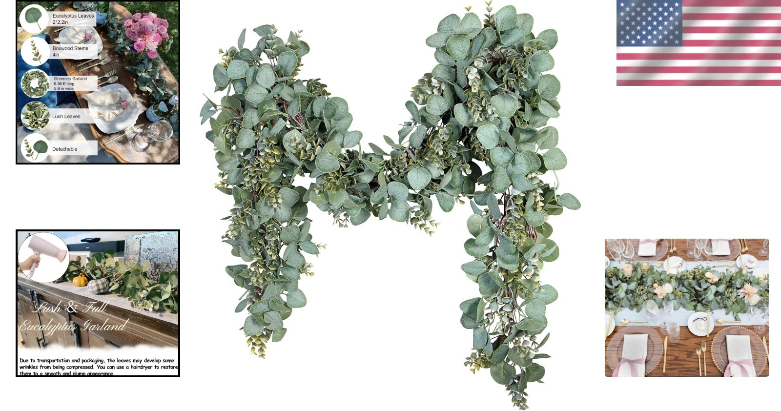 Lush 6.56 Ft Faux Eucalyptus Garland – Perfect for Baby Showers & Parties