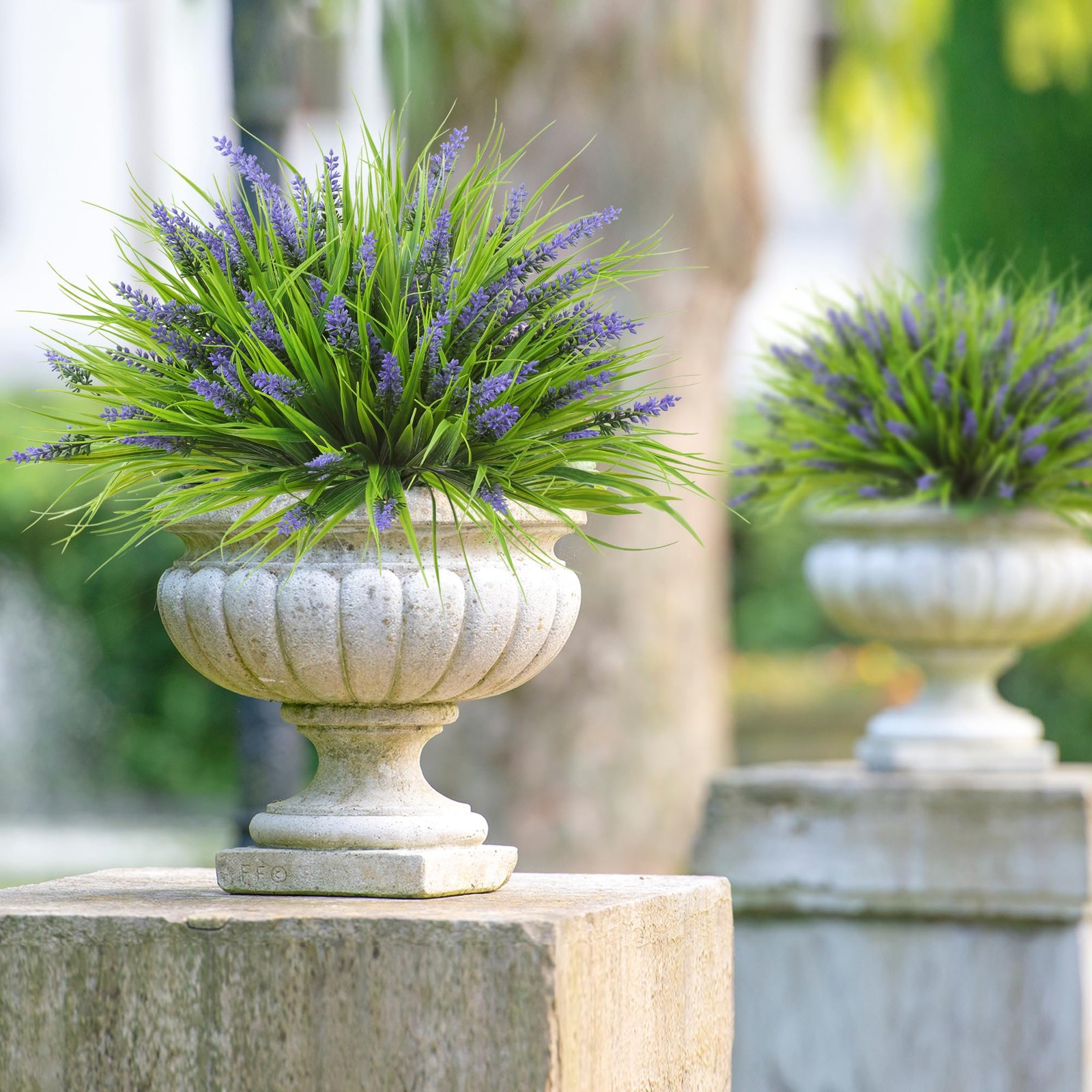 12 Bundles Artificial Plants Outdoor Faux Lavender Flowers Fake Monkey Grass …