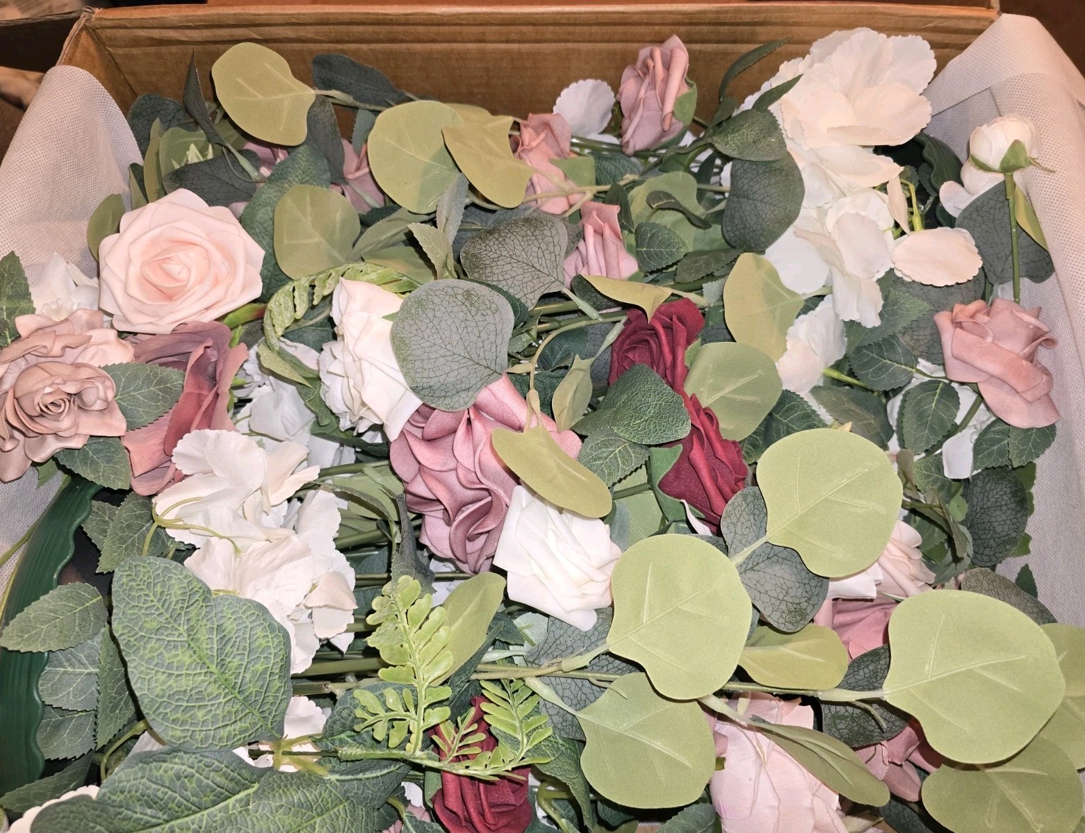 Ling’s Moment 41″ Free-Standing Pink Dusty Rose Wedding Flowers for Party Events