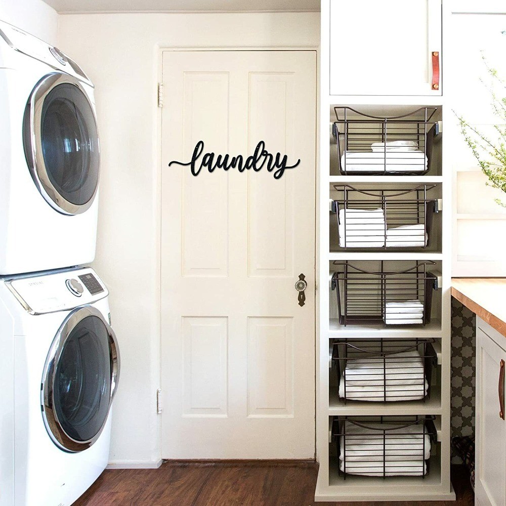 Farmhouse Laundry Room Metal Wall Art Rustic Decor Sign Backdrop Gift