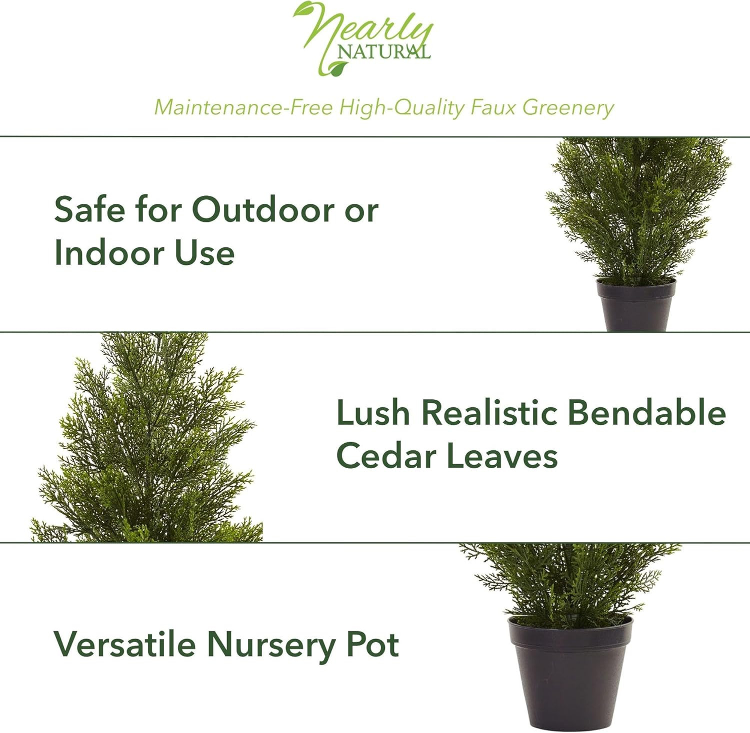 3Ft. Mini Cedar Pine Artificial Tree (Indoor/Outdoor)