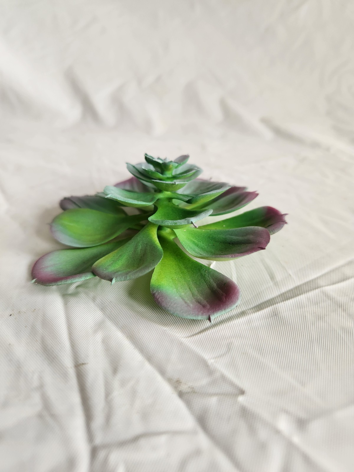 2 Artificial Succulent Rubber Flowers Floral Decor • Beautiful Sky Blue