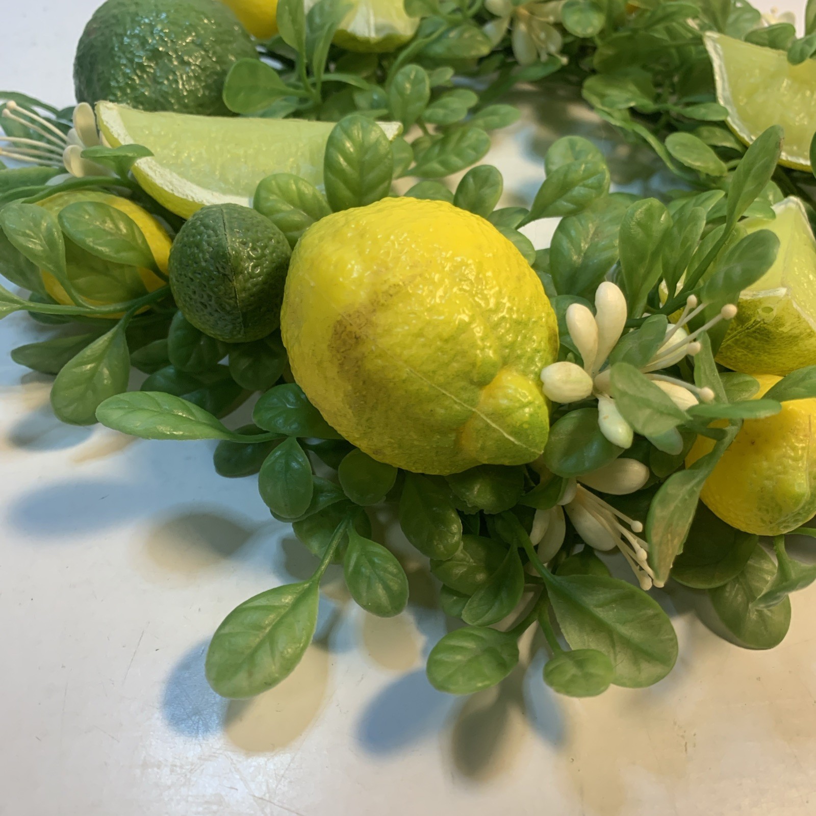 Vintage Plastic Lemon & Lime Candle Vase Ring fits up to 5 3/4″