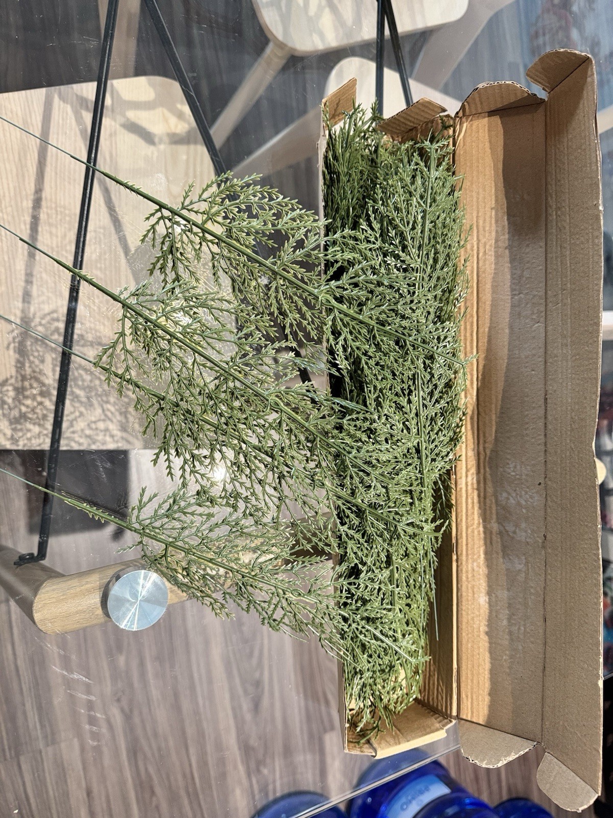 40pcs Artificial Pine Cedar Branch Picks 13.8in Greenery Wreath DIY Decor