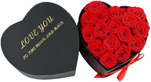 Preserved Roses Heart Shape Box Valentines Day Gifts for Her Mothers Day Forever