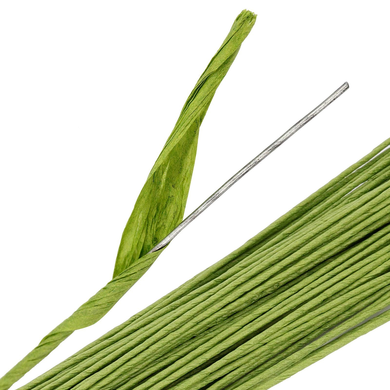 200 PCS 14 Gauge Green Floral Stem Wire 15.75″ for DIY Flower Arrangements & Cra