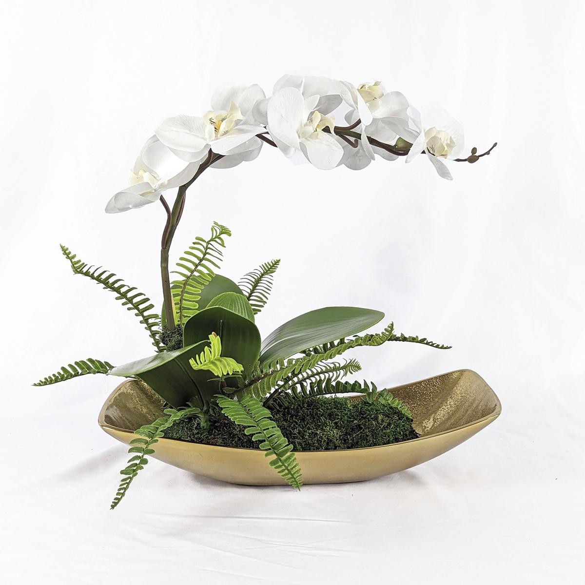 Uttermost 60207 Transcend Antique Brass Orchid Centerpiece