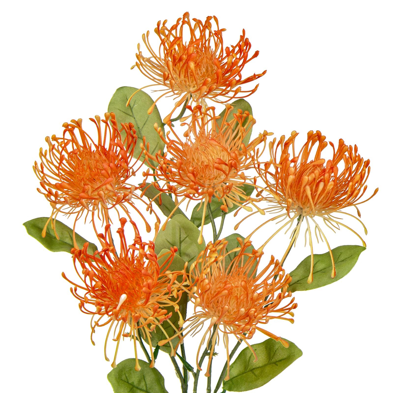 Hollyone 33″ Orange Artificial Mums for Outdoors Style 1 (33 Inch),