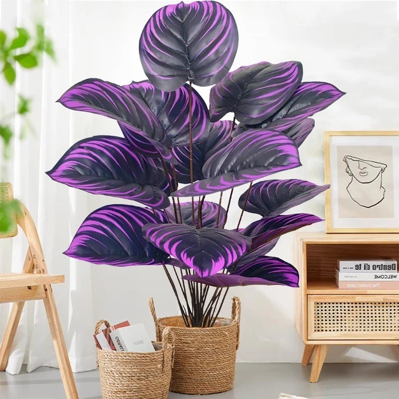 Large Artificial Monstera Plant 57-75cm Fake Palm Tree Real Touch Home Decor USA
