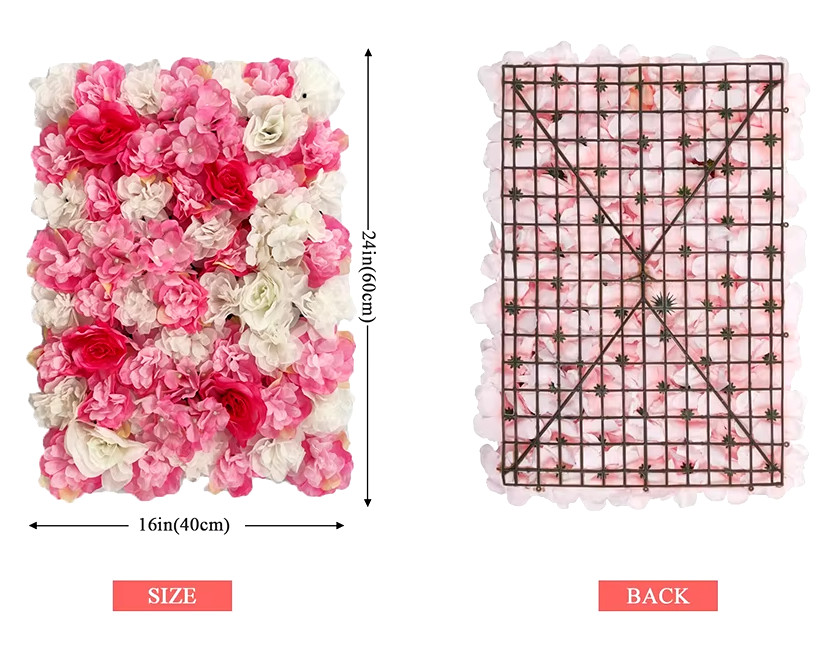 4-PACK Wedding Venue Decorations Artificial Flower Wall Stage Background Decor