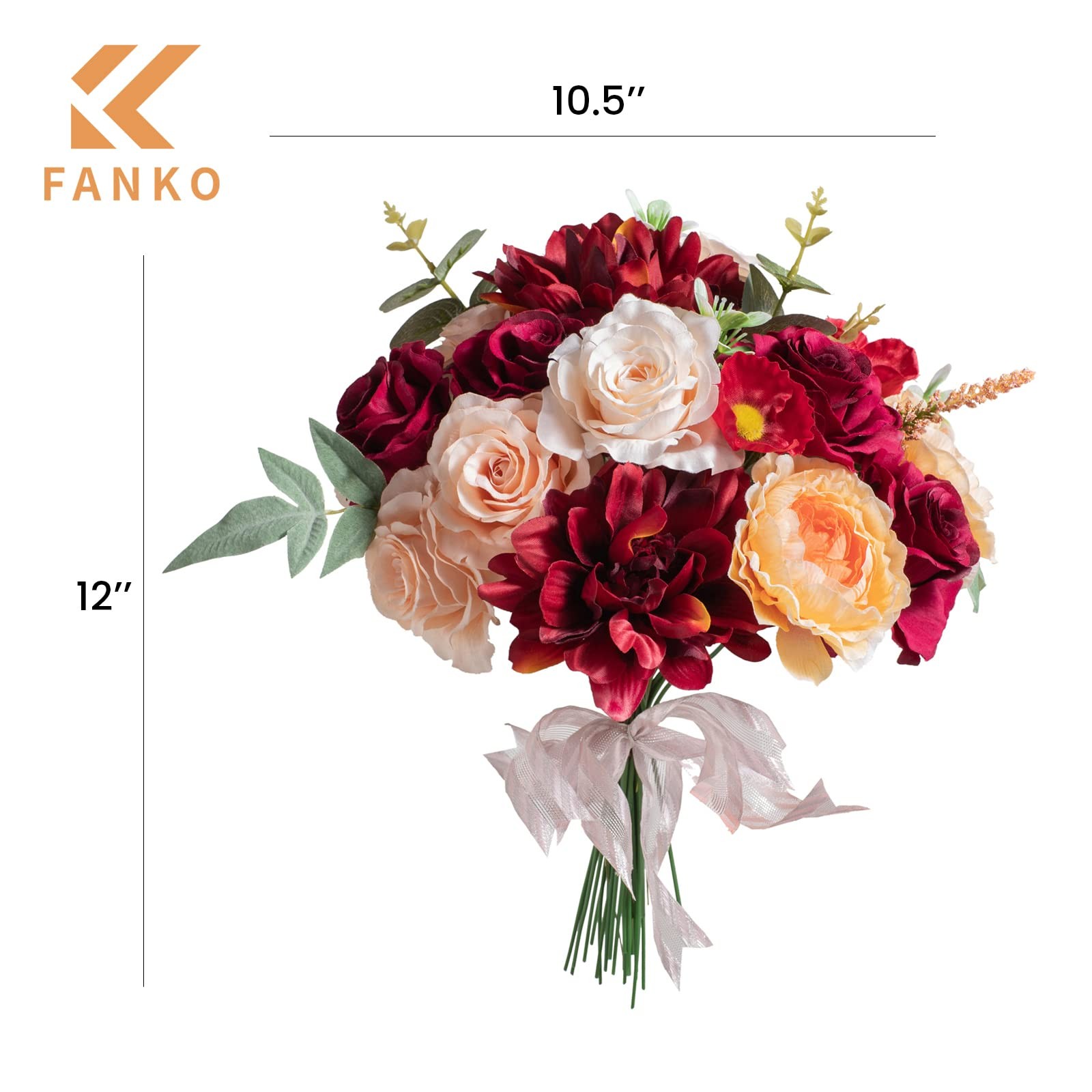 Rose Artificial Flowers Combo Fake Silk Rose Greenery Bouquet Decor Bag