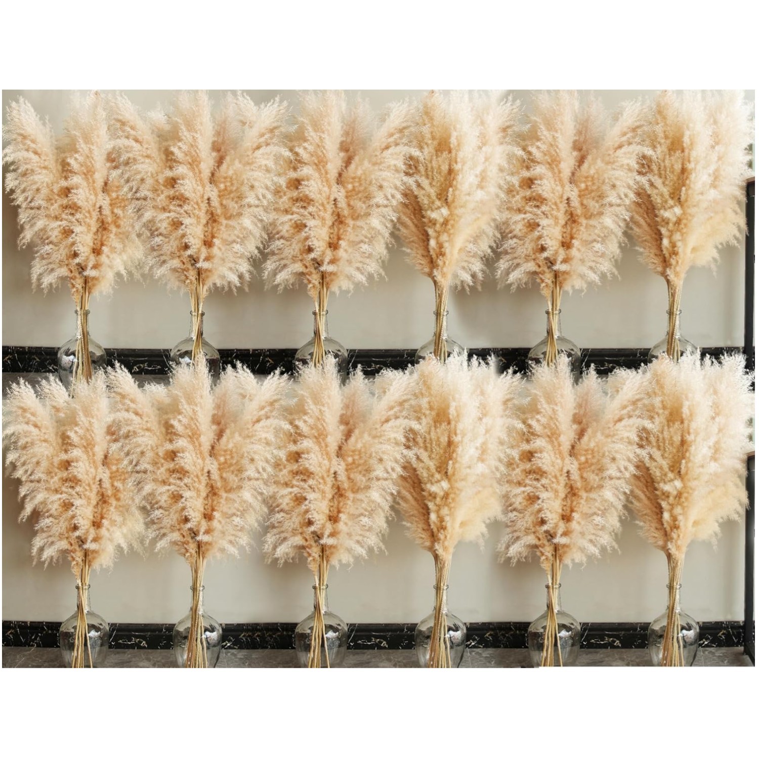 Natural Pampas Grass Bouquet – 10 Count