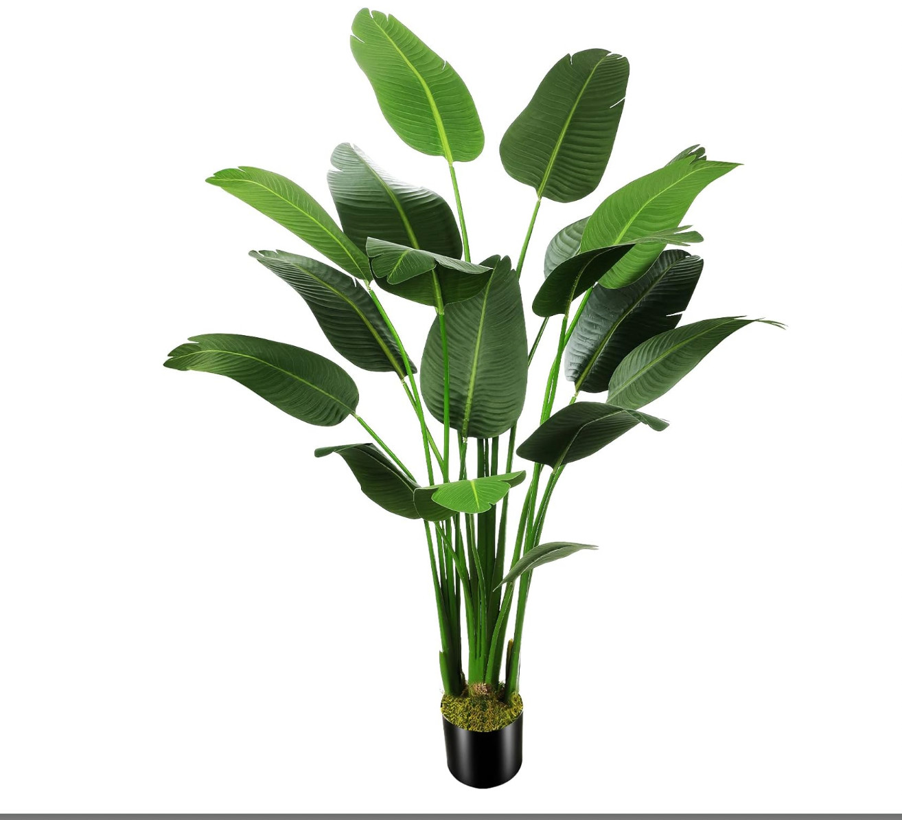 OXLLXO 6.5ft Artificial Silk Bird of Paradise Palm Tree (78in) with 17 Trunks Fa