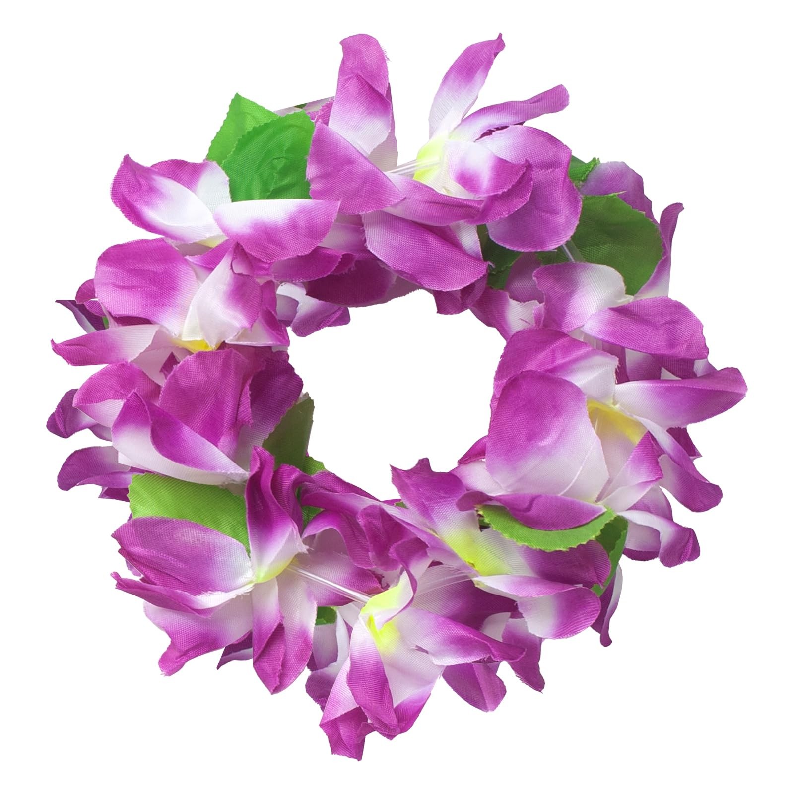 Hawaiian Leis Luau Party Wreath Set – Flower Necklace Headband and Bracelets,…