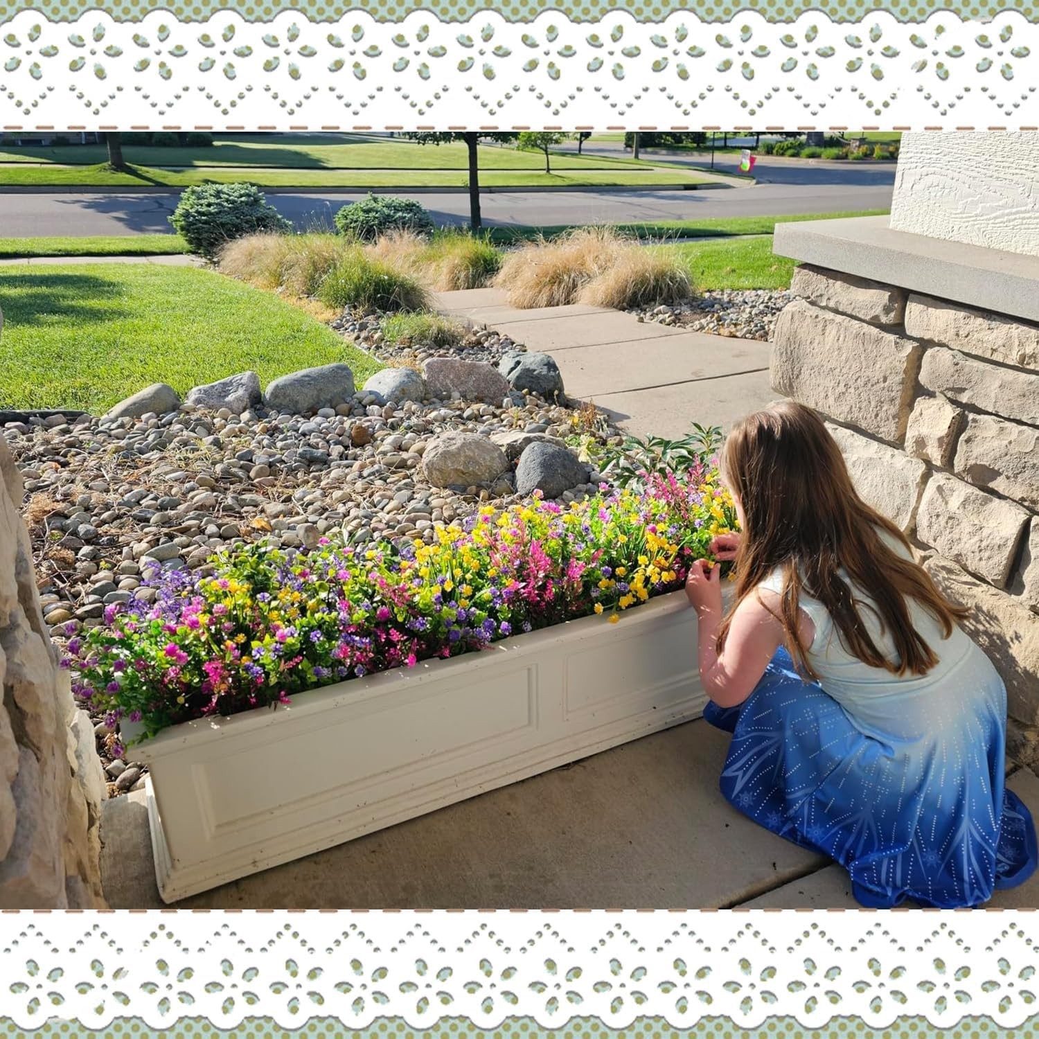 Vivid Realistic 6-Pack Faux Flowers – Perfect for Indoor and Outdoor Decor