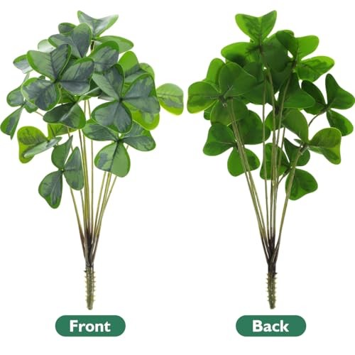 11 * 6 Inch Artificial Shamrock Plant, Faux Clover Greenery 26.00X16.00X3.00CM