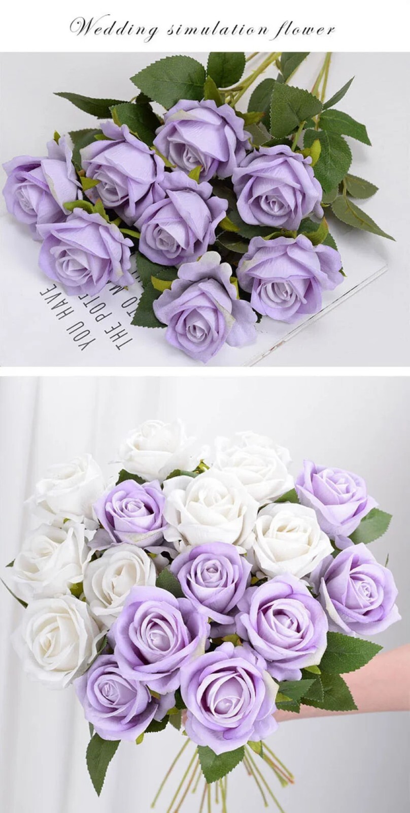 20× Red Roses Artificial Flowers Realistic Bouquet Home Decor Valentine Gifts US