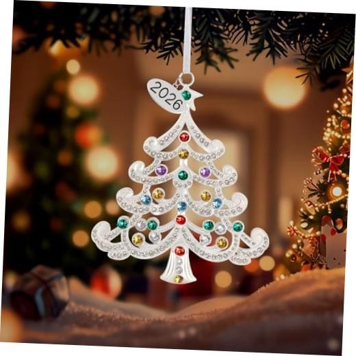 2026 Metal Christmas Tree Ornament 1pc Small Colourful Christmas Tree