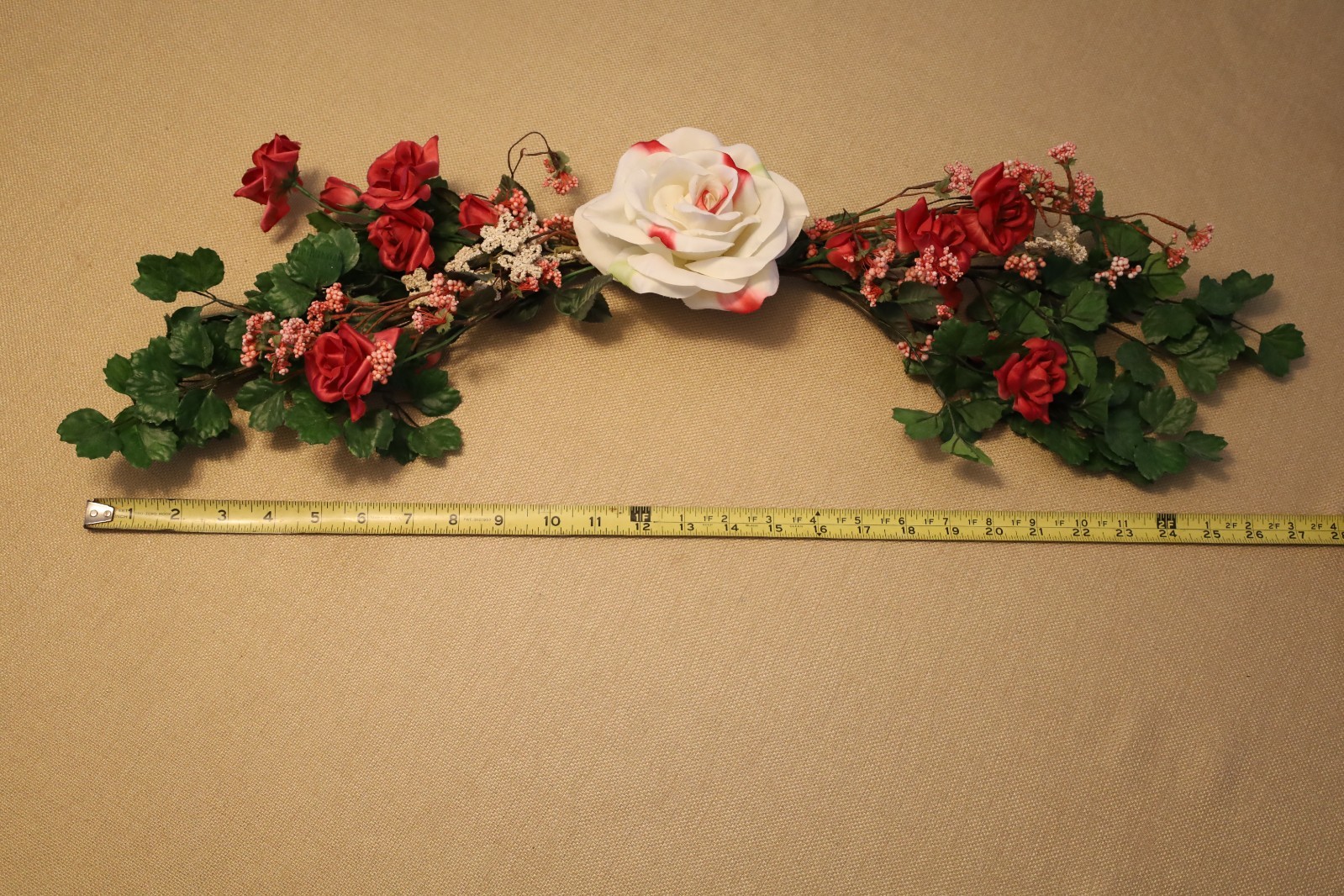 Spring Faux Silk Floral Door or Wall Swag