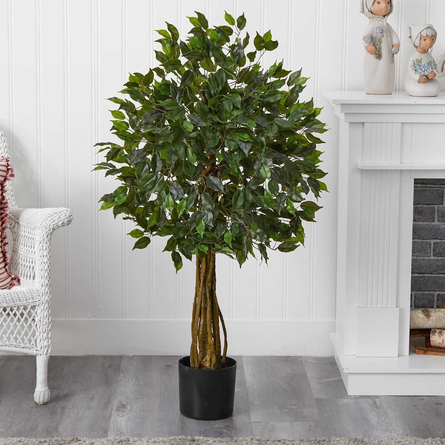 UV Resistant Ficus Artificial Tree for Indoor/Outdoor Decor