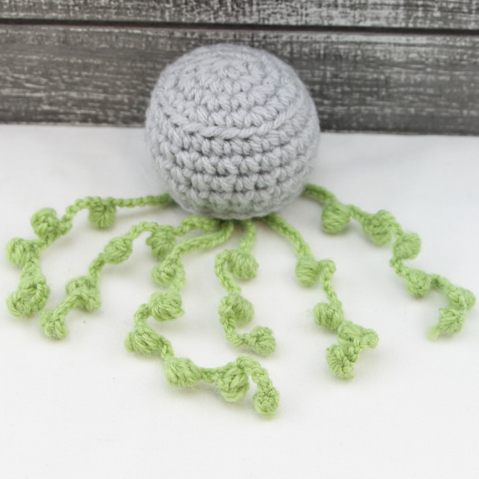 String of Pearls Plant with flowerpot, Handmade Crochet Succulent Home Decor