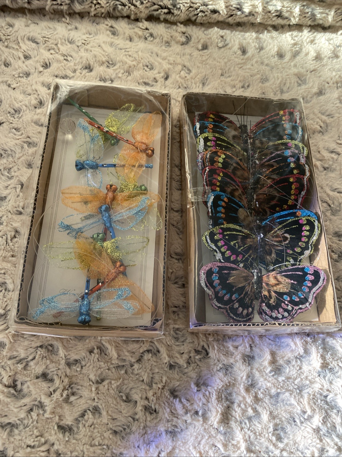 Boxed Set of 12 Dragonflies Or 12 Butterflies Garland Floral Decor & Arrangement