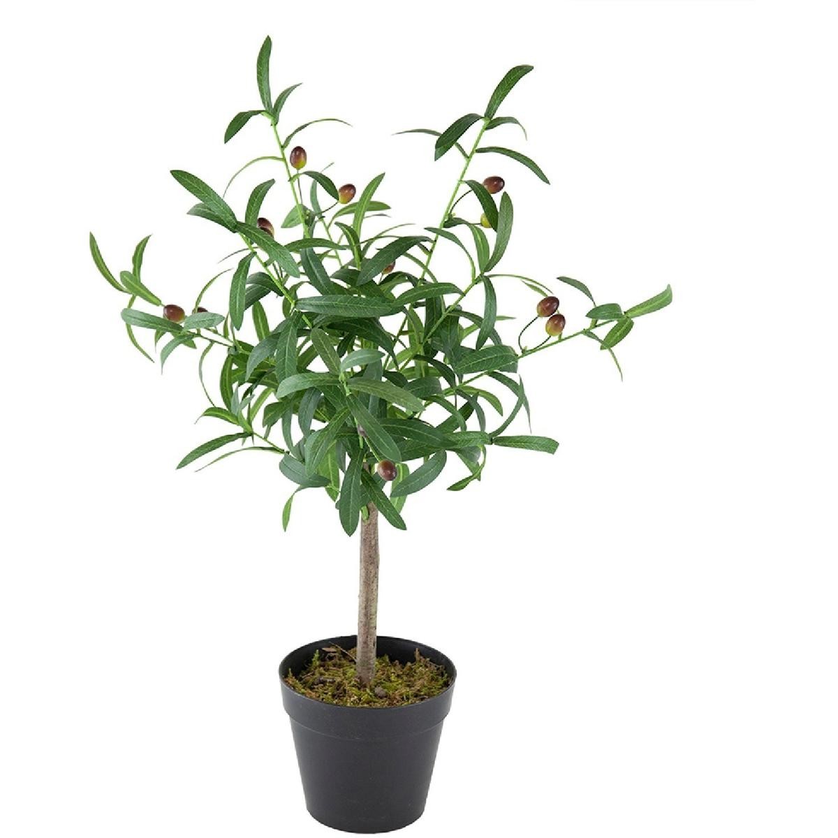 A&B Home 420022-AB Olive Tree Green and Black Faux Plant