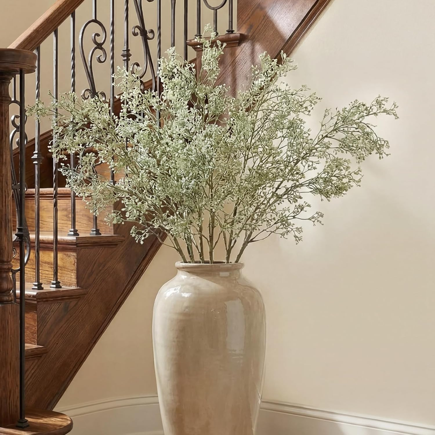 42.5″ Artificial Baby’s Breath Flowers – 6 Pcs Faux Greenery for Decor
