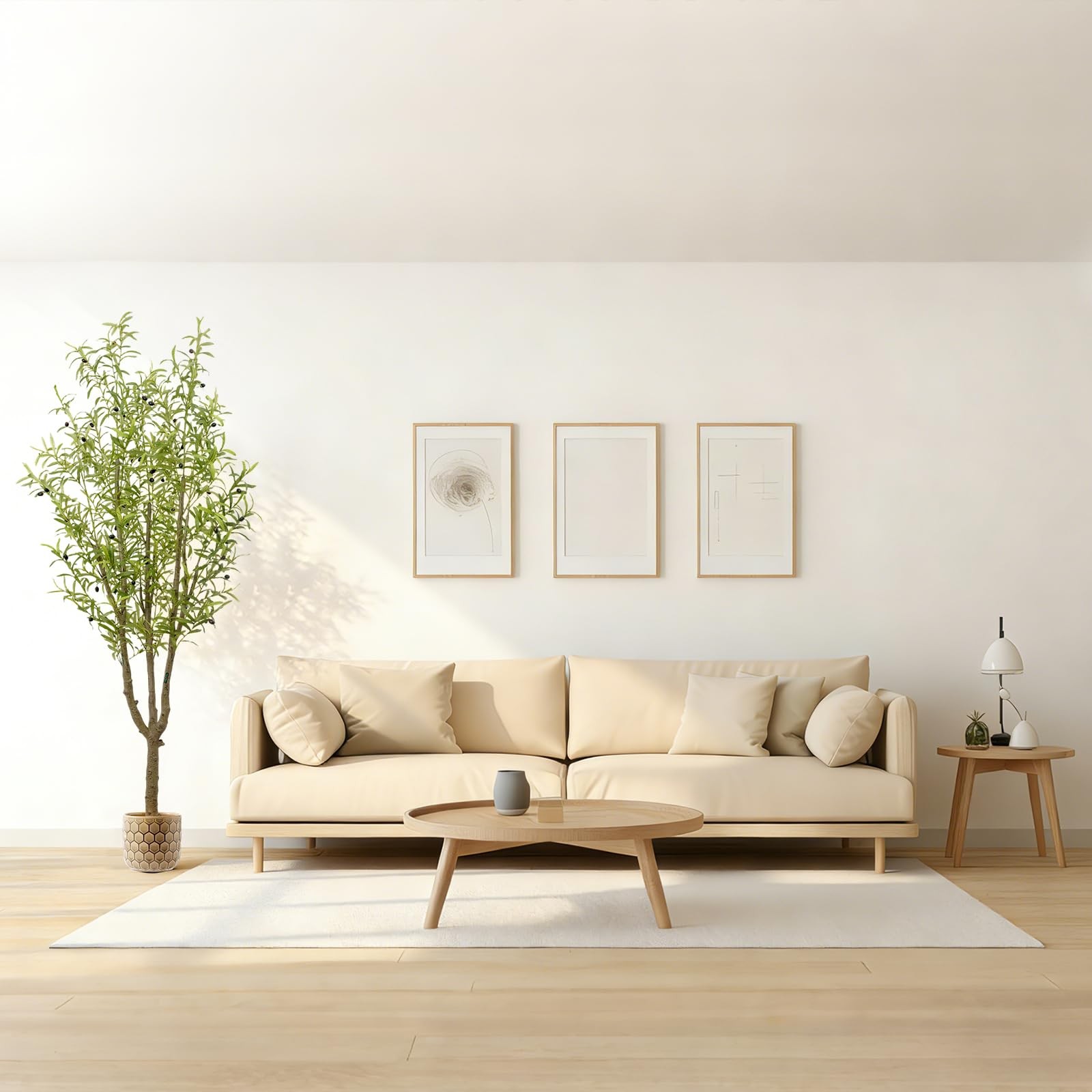 7FT Faux Olive Tree for Artificial Olive Tree Floor Plants Indoor Decor