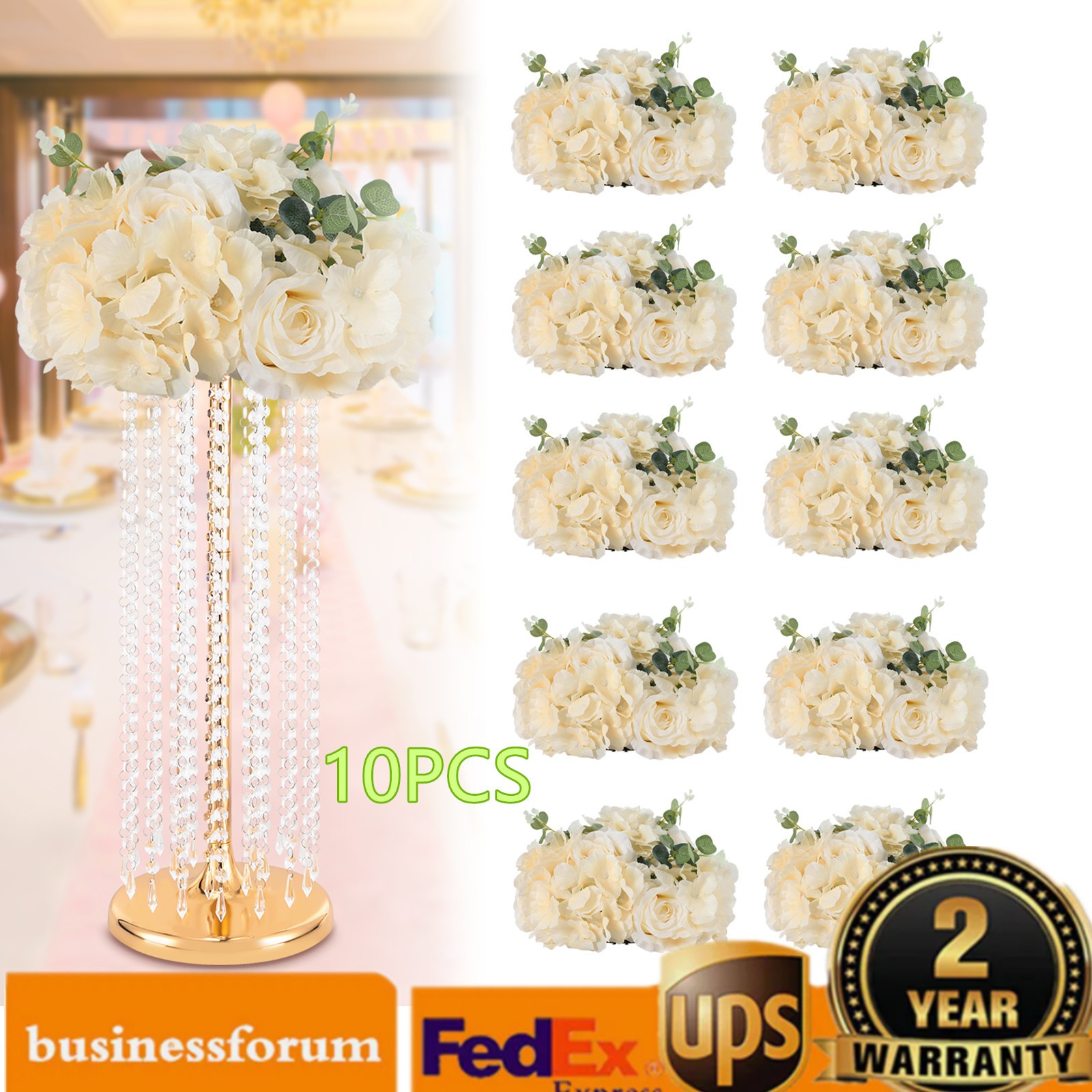 10Pcs Party Background Decoration Flower Balls Wedding Plastic Rose Flower Balls