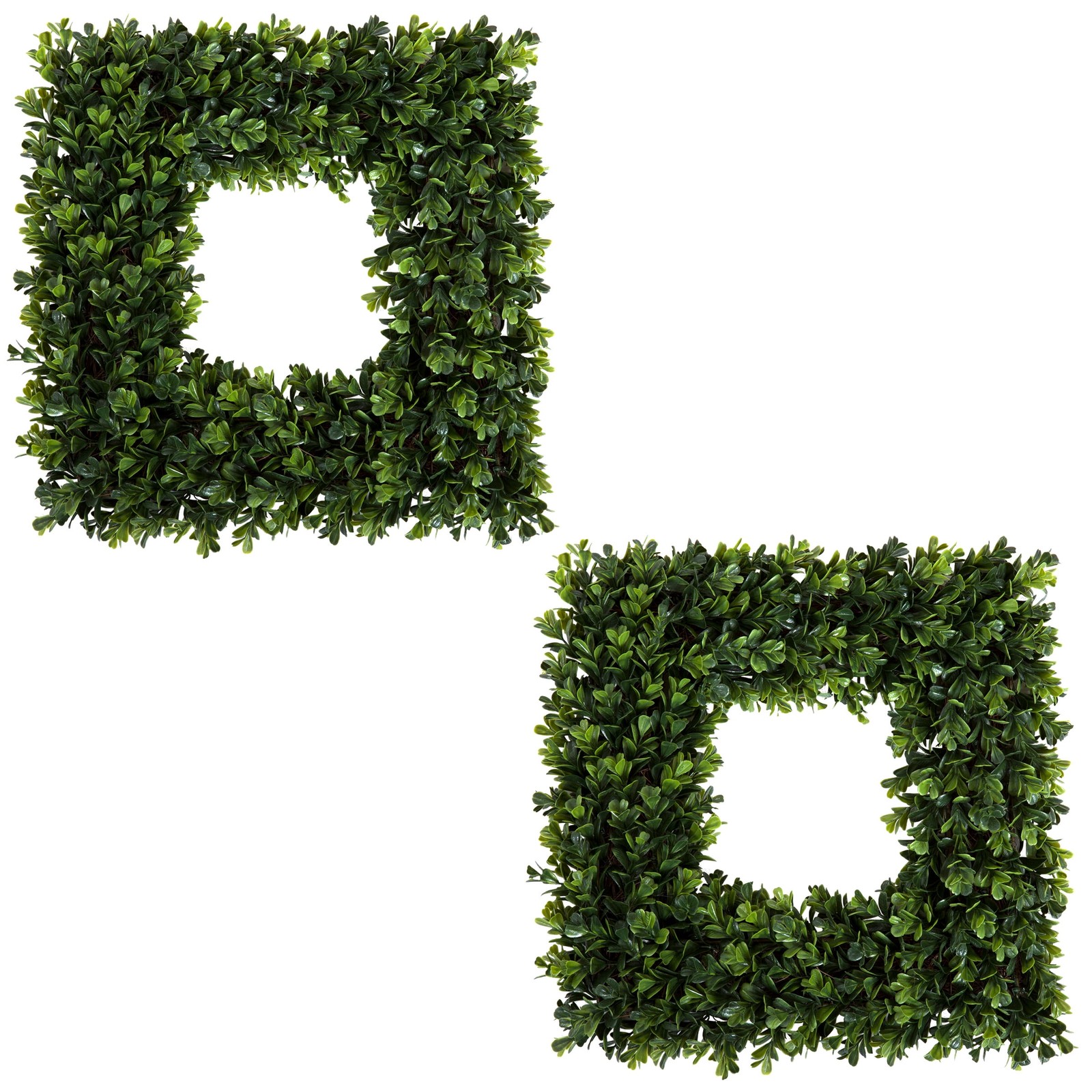 16.5-Inch Indoor/Outdoor Artificial Boxwood Wreaths Set of 2
