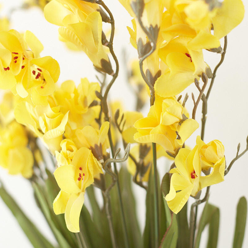 Yellow Artificial Freesia Sprays | Package of 12 Pieces
