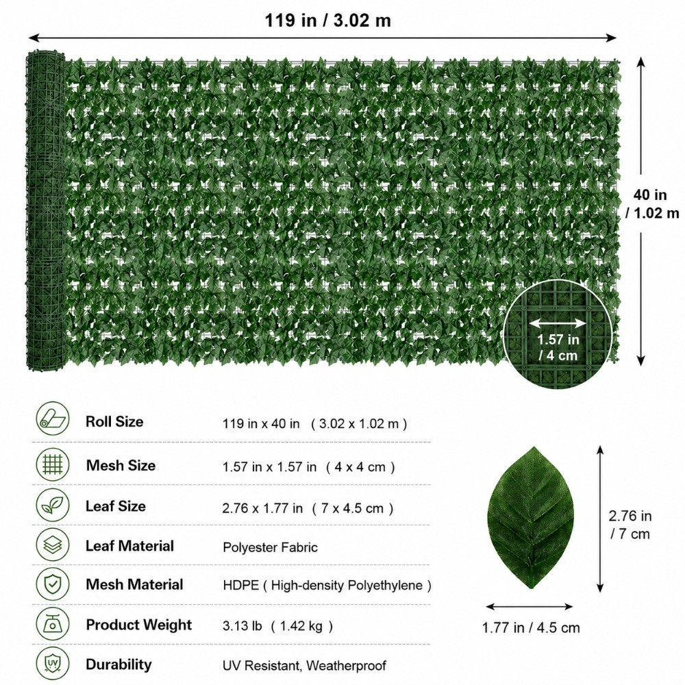 Artificial Ivy Privacy Fence