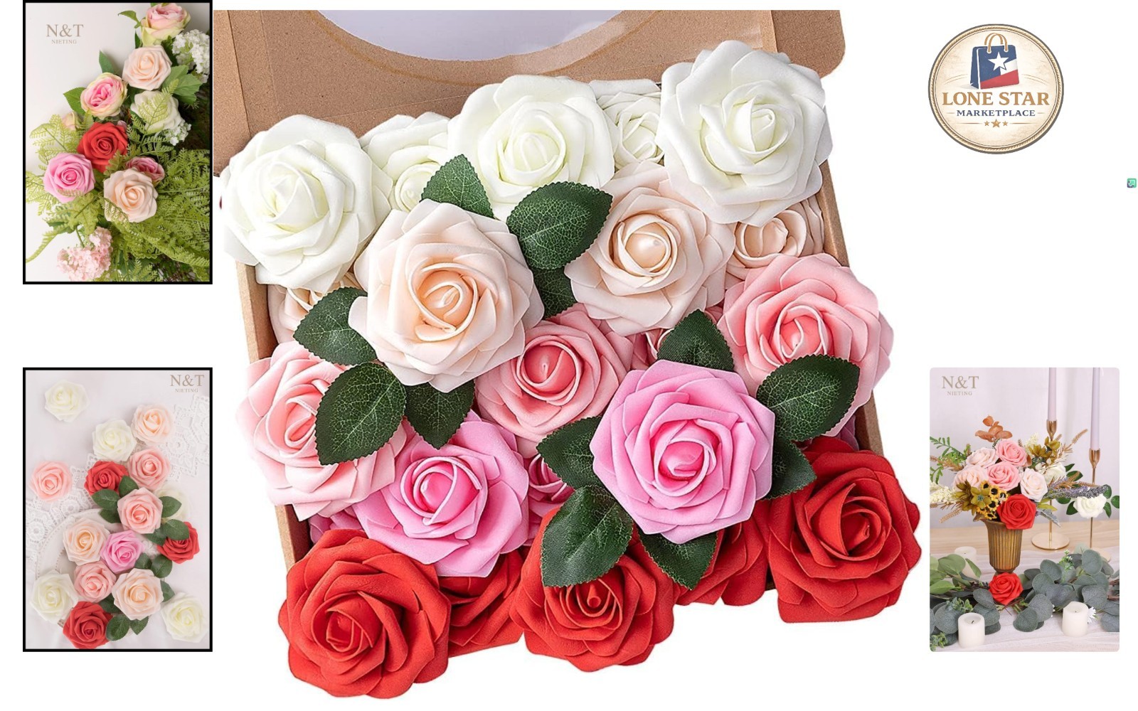 Versatile 25-Piece Artificial Roses Set – Ideal for DIY Bouquets & Centerpieces