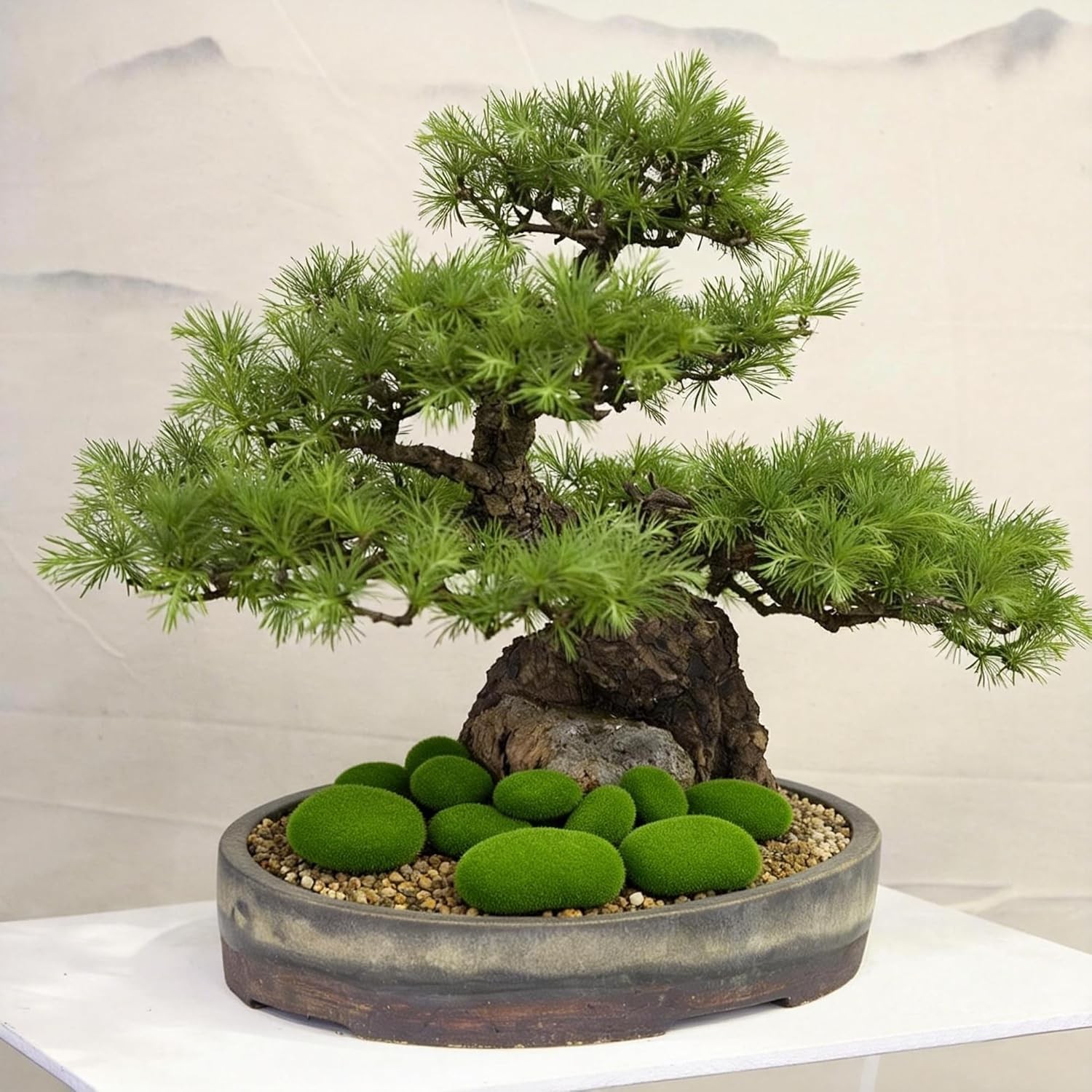 20Pcs Artificial Moss Rocks (2 Sizes),Green Moss Decoration, Suitable for Floral