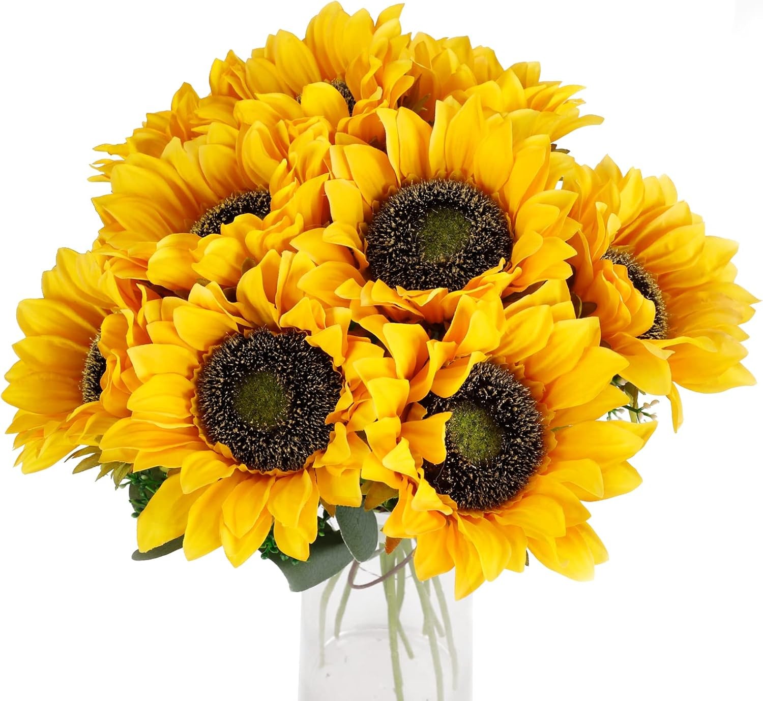 Artificial Sunflowers Fake Cemetery Flowers Grave Bouquet W/ Sunflowers Bridal