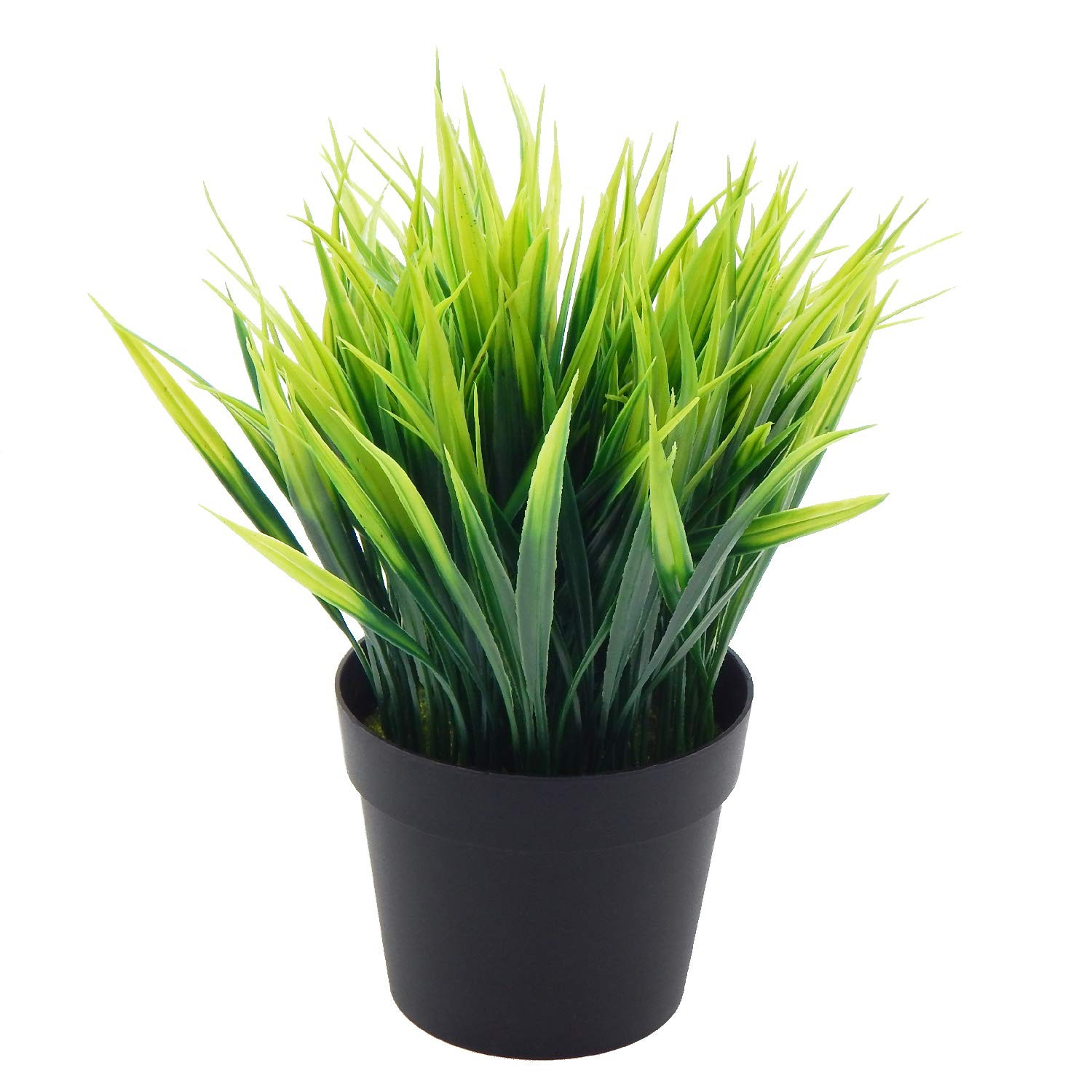 1 PC Artificial Potted Wheat Grass Plant with Black Plastic Pot for Home Decor