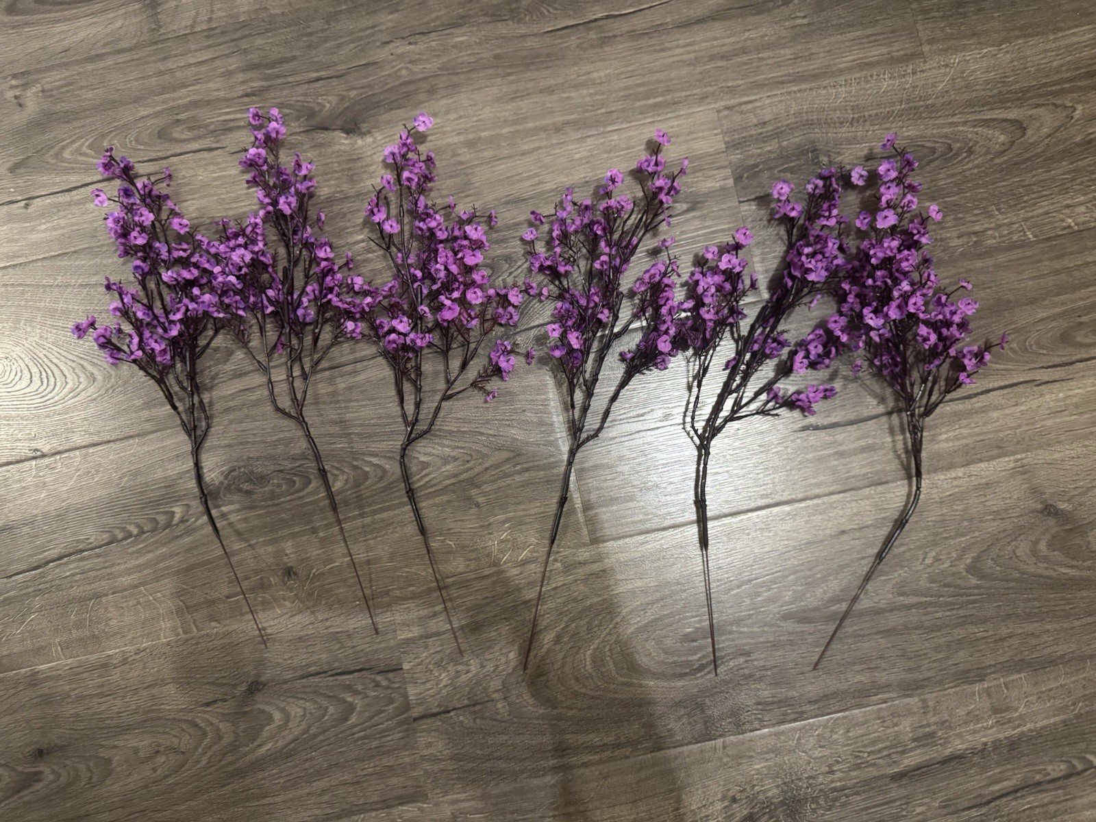 Artificial Cherry Blossom Gypsophila Fake Flowers DIY Wedding Decor LotOf6 Picks